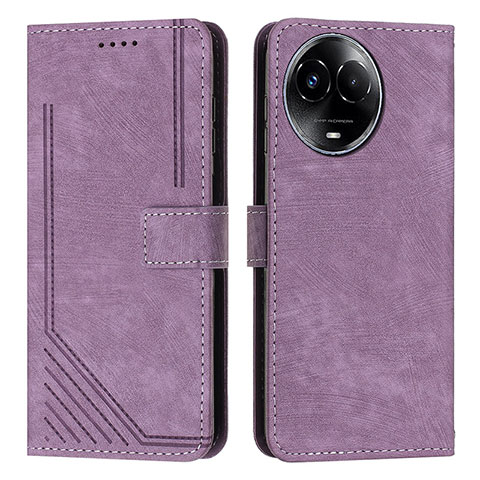 Coque Portefeuille Livre Cuir Etui Clapet Y08X pour Realme V50s 5G Violet