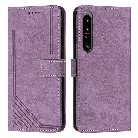 Coque Portefeuille Livre Cuir Etui Clapet Y08X pour Sony Xperia 1 IV Violet