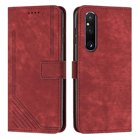 Coque Portefeuille Livre Cuir Etui Clapet Y08X pour Sony Xperia 1 V Rouge