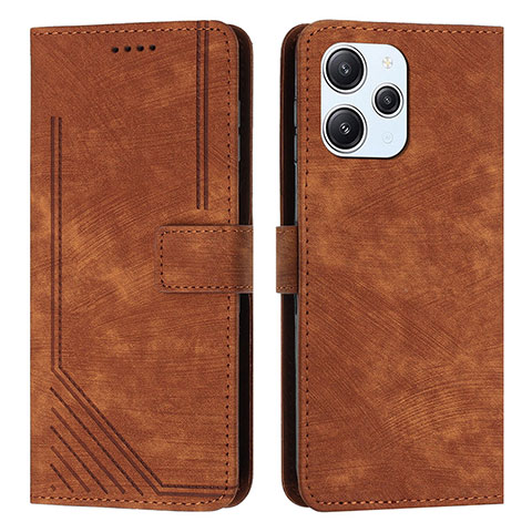 Coque Portefeuille Livre Cuir Etui Clapet Y08X pour Xiaomi Redmi 12 4G Marron