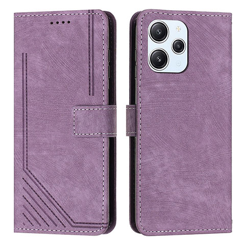 Coque Portefeuille Livre Cuir Etui Clapet Y08X pour Xiaomi Redmi 12 4G Violet