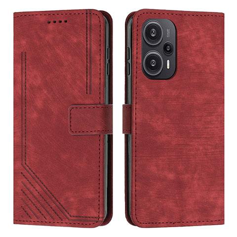 Coque Portefeuille Livre Cuir Etui Clapet Y08X pour Xiaomi Redmi Note 12 Turbo 5G Rouge