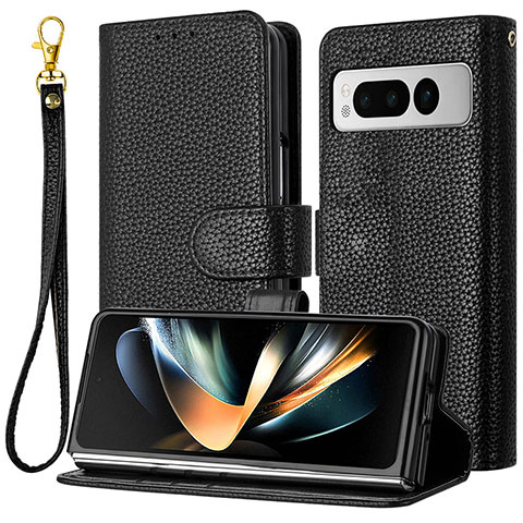 Coque Portefeuille Livre Cuir Etui Clapet Y09X pour Google Pixel Fold 5G Noir