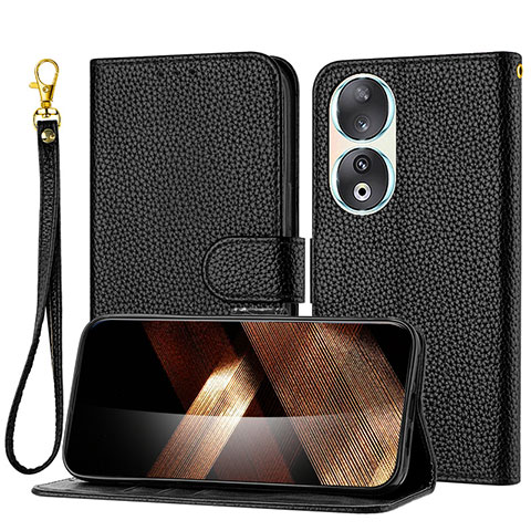 Coque Portefeuille Livre Cuir Etui Clapet Y09X pour Huawei Honor 90 5G Noir