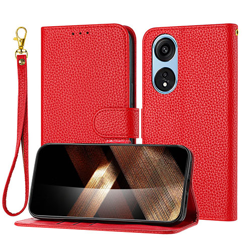 Coque Portefeuille Livre Cuir Etui Clapet Y09X pour Huawei Honor X5 Plus Rouge