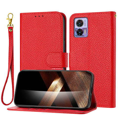 Coque Portefeuille Livre Cuir Etui Clapet Y09X pour Motorola Moto Edge 30 Neo 5G Rouge