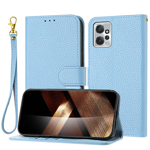 Coque Portefeuille Livre Cuir Etui Clapet Y09X pour Motorola Moto G Power 5G (2023) Bleu