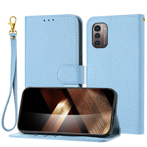 Coque Portefeuille Livre Cuir Etui Clapet Y09X pour Nokia G11 Bleu