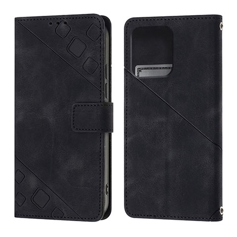 Coque Portefeuille Livre Cuir Etui Clapet YB1 pour Motorola Moto Edge Plus (2023) 5G Noir