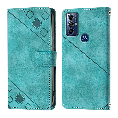 Coque Portefeuille Livre Cuir Etui Clapet YB1 pour Motorola Moto G Play Gen 2 Vert