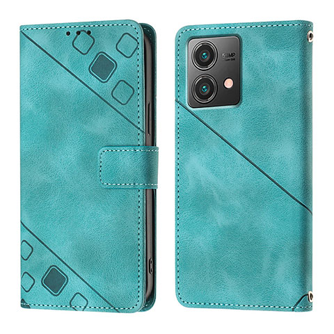 Coque Portefeuille Livre Cuir Etui Clapet YB1 pour Motorola Moto G84 5G Vert