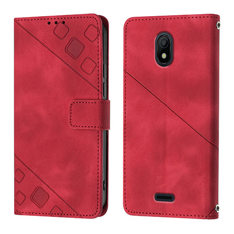 Coque Portefeuille Livre Cuir Etui Clapet YB1 pour Nokia C100 Rouge