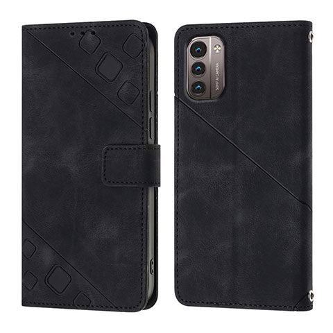 Coque Portefeuille Livre Cuir Etui Clapet YB1 pour Nokia G11 Noir