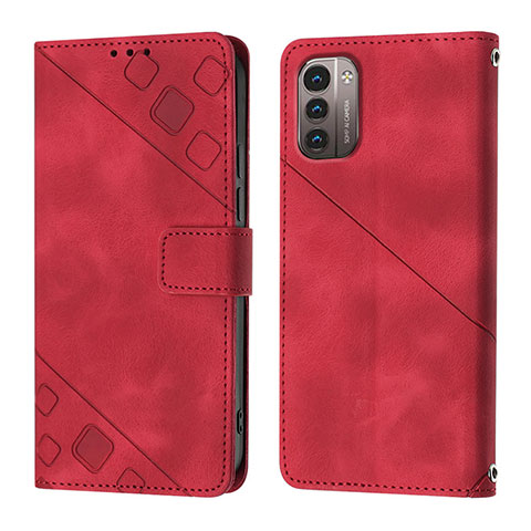 Coque Portefeuille Livre Cuir Etui Clapet YB1 pour Nokia G11 Rouge