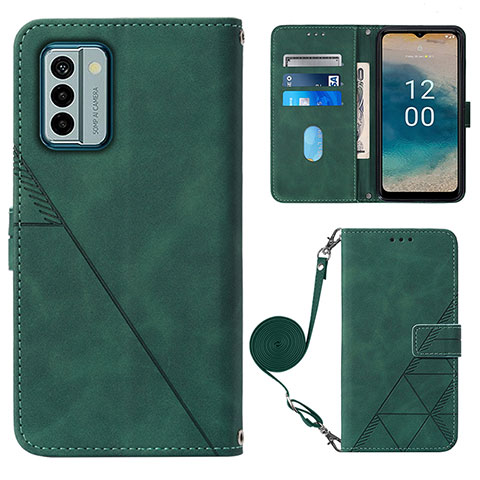 Coque Portefeuille Livre Cuir Etui Clapet YB1 pour Nokia G22 Vert