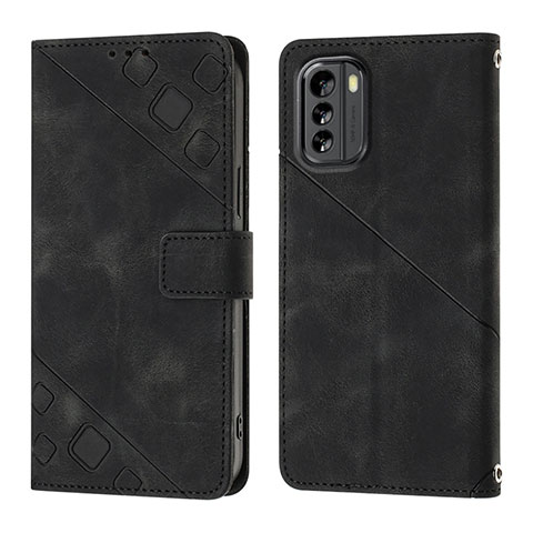 Coque Portefeuille Livre Cuir Etui Clapet YB1 pour Nokia G60 5G Noir