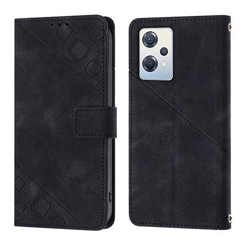 Coque Portefeuille Livre Cuir Etui Clapet YB1 pour Oppo K10X 5G Noir