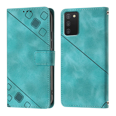 Coque Portefeuille Livre Cuir Etui Clapet YB1 pour Samsung Galaxy A02s Vert