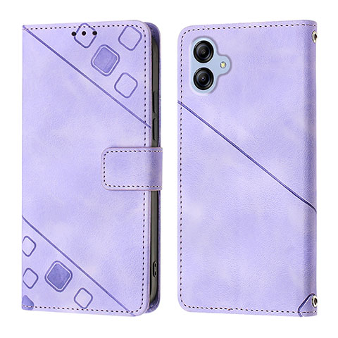 Coque Portefeuille Livre Cuir Etui Clapet YB1 pour Samsung Galaxy A04 4G Violet