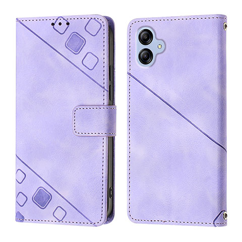 Coque Portefeuille Livre Cuir Etui Clapet YB1 pour Samsung Galaxy A04E Violet