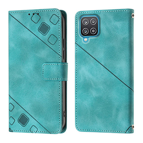 Coque Portefeuille Livre Cuir Etui Clapet YB1 pour Samsung Galaxy A12 5G Vert