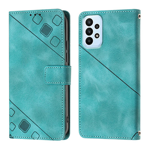 Coque Portefeuille Livre Cuir Etui Clapet YB1 pour Samsung Galaxy A13 4G Vert