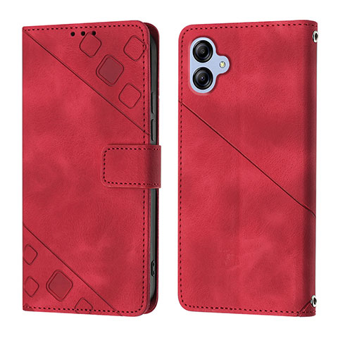 Coque Portefeuille Livre Cuir Etui Clapet YB1 pour Samsung Galaxy F04 Rouge