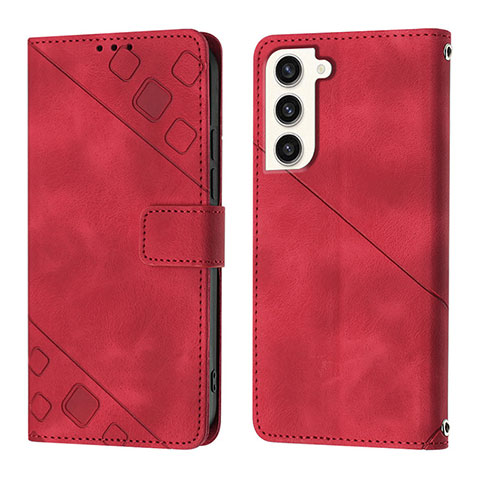 Coque Portefeuille Livre Cuir Etui Clapet YB1 pour Samsung Galaxy S22 Plus 5G Rouge