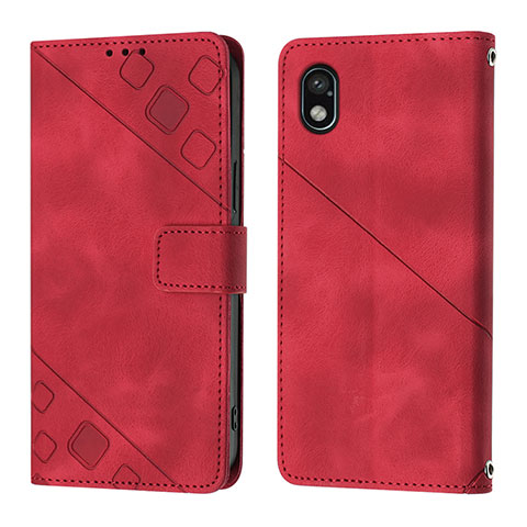 Coque Portefeuille Livre Cuir Etui Clapet YB1 pour Sony Xperia Ace III Rouge