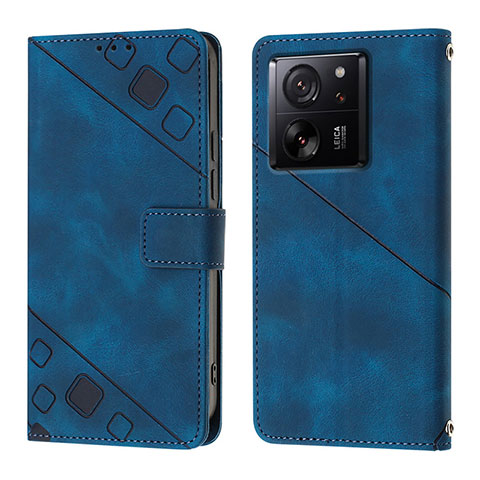 Coque Portefeuille Livre Cuir Etui Clapet YB1 pour Xiaomi Mi 13T Pro 5G Bleu