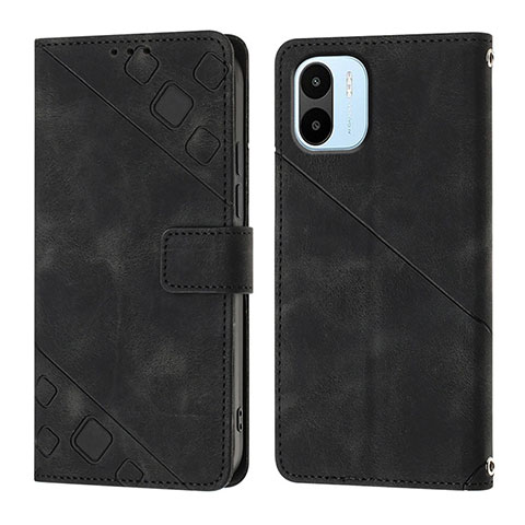 Coque Portefeuille Livre Cuir Etui Clapet YB1 pour Xiaomi Poco C50 Noir