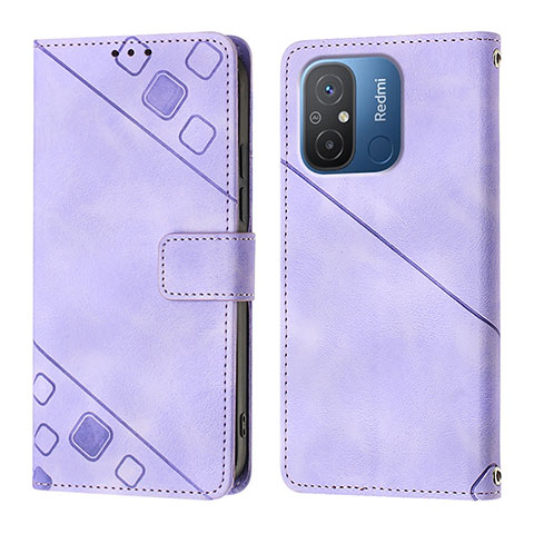 Coque Portefeuille Livre Cuir Etui Clapet YB1 pour Xiaomi Poco C55 Violet