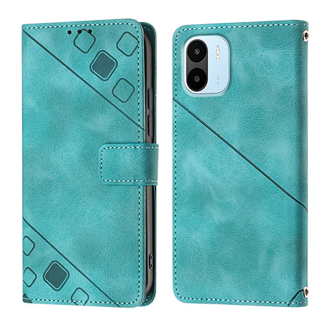 Coque Portefeuille Livre Cuir Etui Clapet YB1 pour Xiaomi Redmi A2 Plus Vert