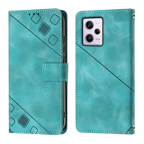 Coque Portefeuille Livre Cuir Etui Clapet YB1 pour Xiaomi Redmi Note 12 Pro 5G Vert