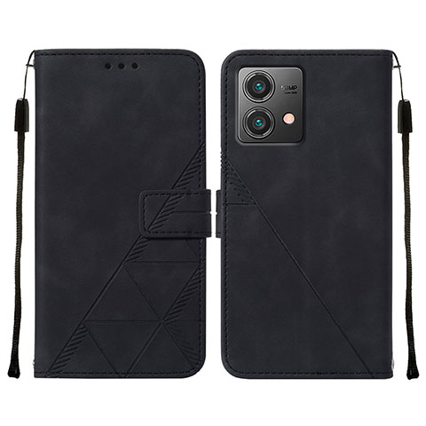 Coque Portefeuille Livre Cuir Etui Clapet YB2 pour Motorola Moto G84 5G Noir