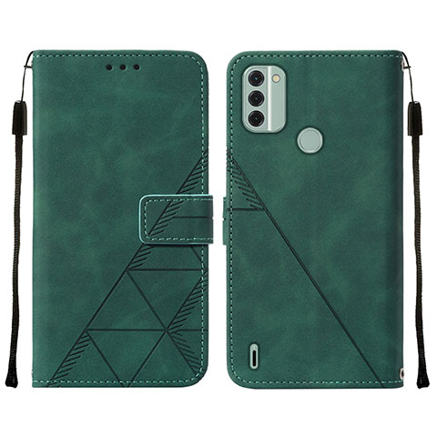 Coque Portefeuille Livre Cuir Etui Clapet YB2 pour Nokia C31 Vert