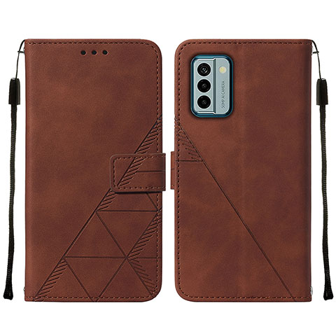 Coque Portefeuille Livre Cuir Etui Clapet YB2 pour Nokia G22 Marron