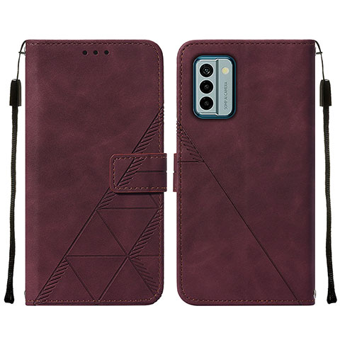 Coque Portefeuille Livre Cuir Etui Clapet YB2 pour Nokia G22 Rouge