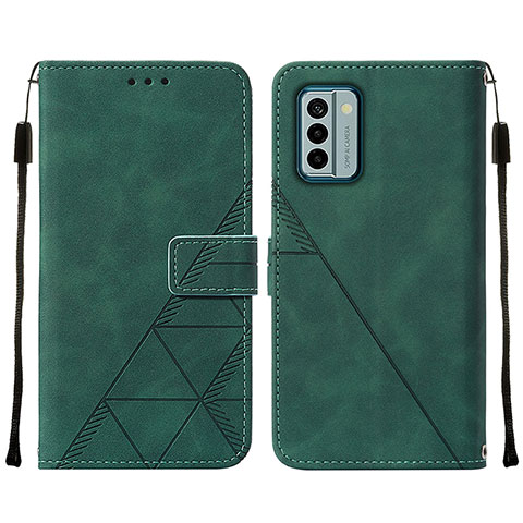 Coque Portefeuille Livre Cuir Etui Clapet YB2 pour Nokia G22 Vert