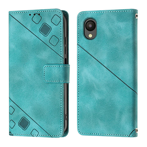 Coque Portefeuille Livre Cuir Etui Clapet YB2 pour Samsung Galaxy A23 5G SC-56C Vert