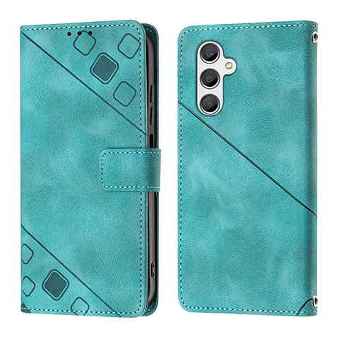 Coque Portefeuille Livre Cuir Etui Clapet YB2 pour Samsung Galaxy A24 4G Vert