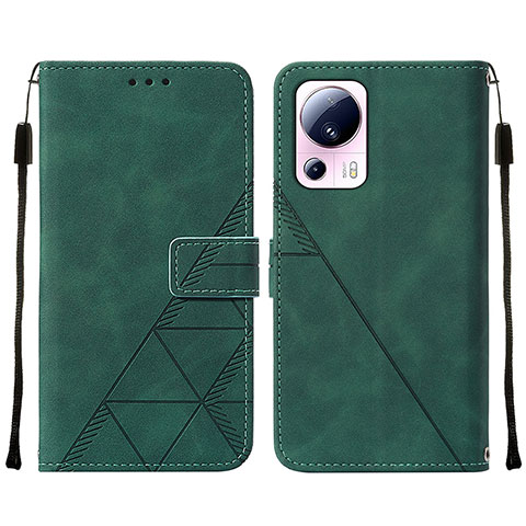 Coque Portefeuille Livre Cuir Etui Clapet YB2 pour Xiaomi Mi 12 Lite NE 5G Vert