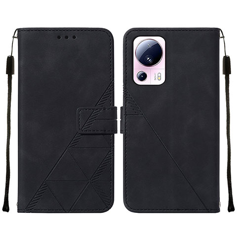 Coque Portefeuille Livre Cuir Etui Clapet YB2 pour Xiaomi Mi 13 Lite 5G Noir