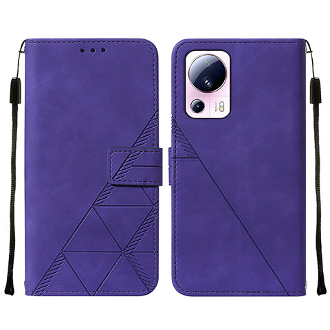 Coque Portefeuille Livre Cuir Etui Clapet YB2 pour Xiaomi Mi 13 Lite 5G Violet