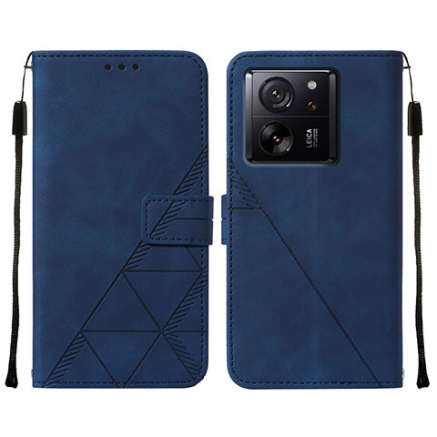 Coque Portefeuille Livre Cuir Etui Clapet YB2 pour Xiaomi Mi 13T 5G Bleu