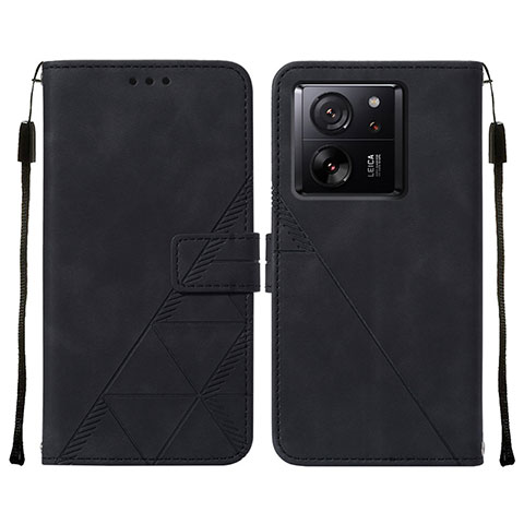 Coque Portefeuille Livre Cuir Etui Clapet YB2 pour Xiaomi Mi 13T 5G Noir