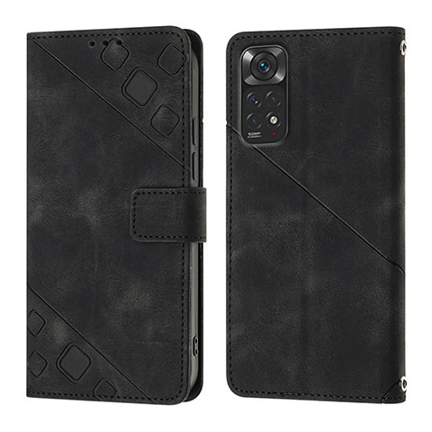 Coque Portefeuille Livre Cuir Etui Clapet YB2 pour Xiaomi Redmi Note 11S 4G Noir