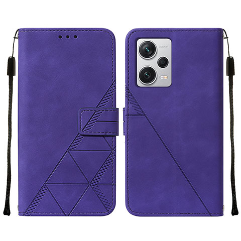 Coque Portefeuille Livre Cuir Etui Clapet YB2 pour Xiaomi Redmi Note 12 Pro+ Plus 5G Violet