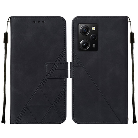 Coque Portefeuille Livre Cuir Etui Clapet YB2 pour Xiaomi Redmi Note 12 Pro Speed 5G Noir