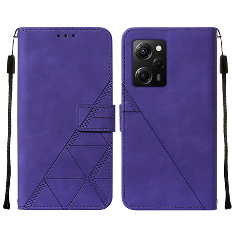 Coque Portefeuille Livre Cuir Etui Clapet YB2 pour Xiaomi Redmi Note 12 Pro Speed 5G Violet